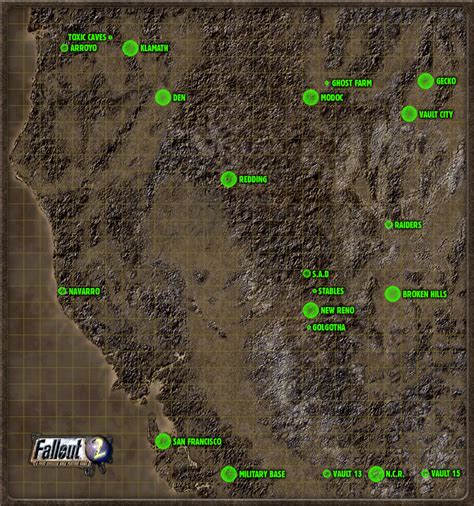 fallout 2 full map|More.